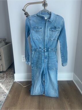 Good American light blue denim jacket
